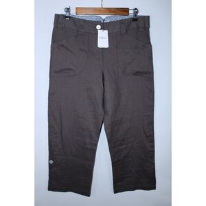 NWT Brora Women's Size 10 Mole‎ 100% Linen Pants
